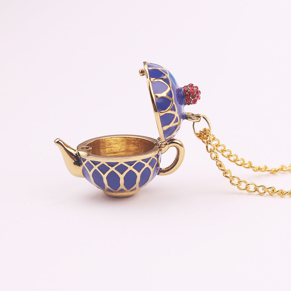 Wholesale Enamel Teacup Alloy Necklaces